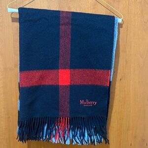 Mulberry Red and Black Checkered Scarf